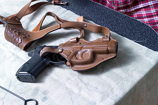 Brown gun holster