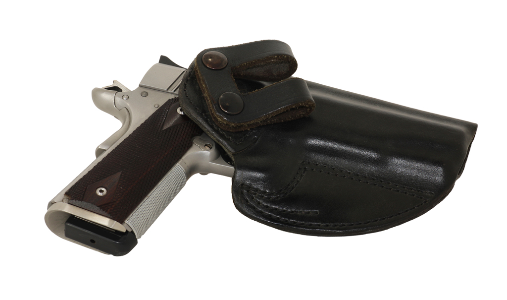 Leather gun holster